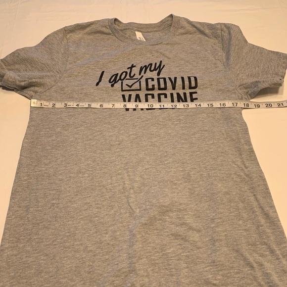 I Got My Covid Vaccine Gray Short Sleeve T Shirt Women’s Medium - Picture 5 of 10
